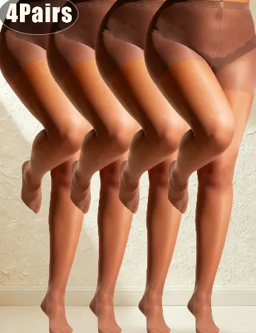 Set ciorapi 4 perechi SHEIN, maro