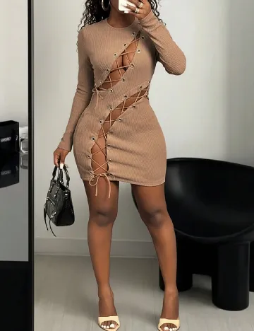 Rochie scurta SHEIN, maro