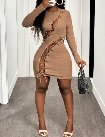 Rochie scurta SHEIN, maro