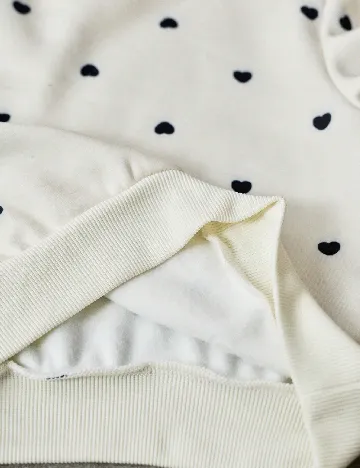 Bluza Shein Kids, ecru/negru