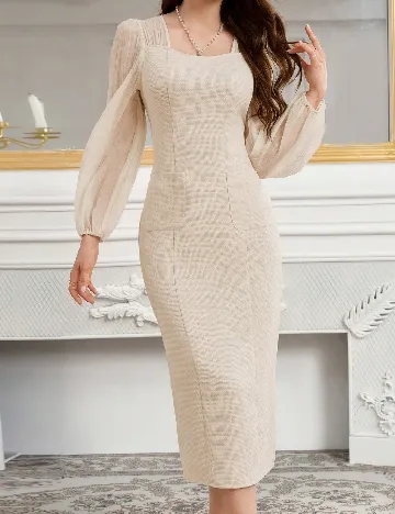 Rochie medie SHEIN, crem