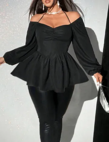 Bluza SHEIN CURVE, negru