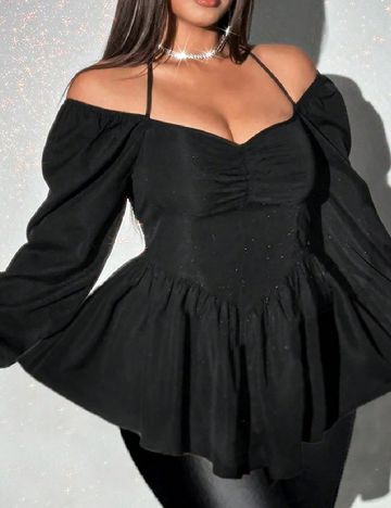 Bluza SHEIN CURVE, negru