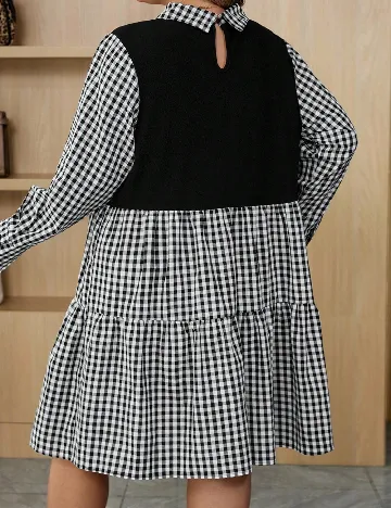 Rochie scurta SHEIN CURVE, negru/alb