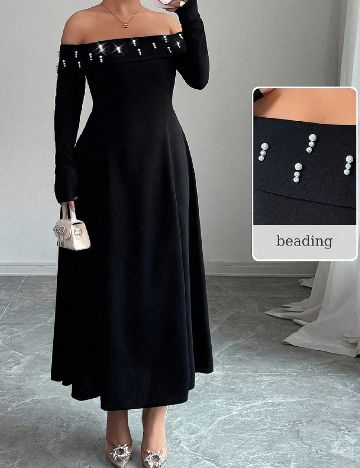 Rochie lunga SHEIN CURVE, negru