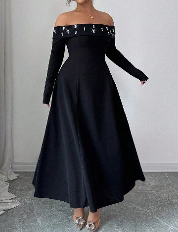 Rochie lunga SHEIN CURVE, negru