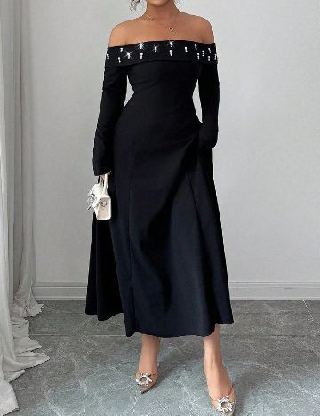 Rochie lunga SHEIN CURVE, negru