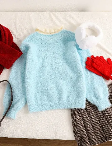 Pulover Shein Kids, albastru