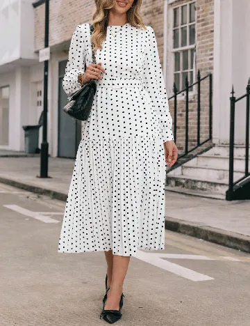 Rochie medie SHEIN, alb/negru