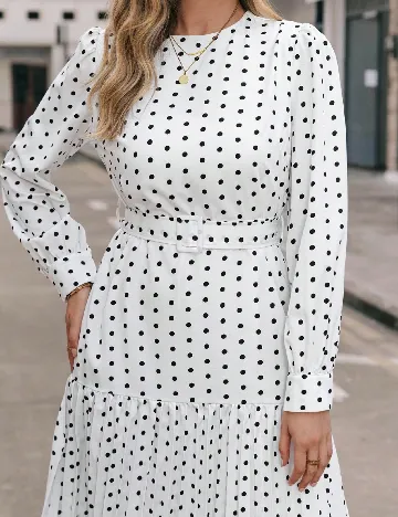 Rochie medie SHEIN, alb/negru