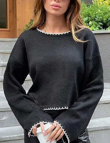 Bluza Oversize SHEIN, negru