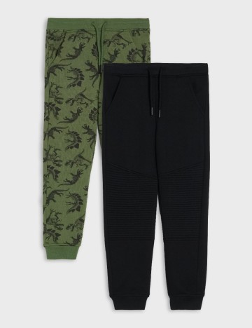 Set pantaloni 2 perechi Sinsay, verde/negru