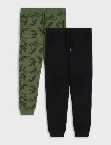 Set pantaloni 2 perechi Sinsay, verde/negru