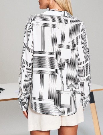 Bluza Sinsay, alb/negru