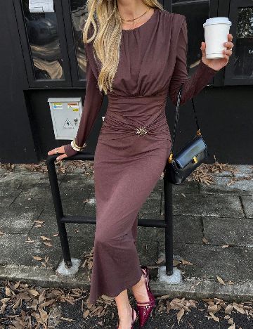 Rochie lunga SHEIN, maro