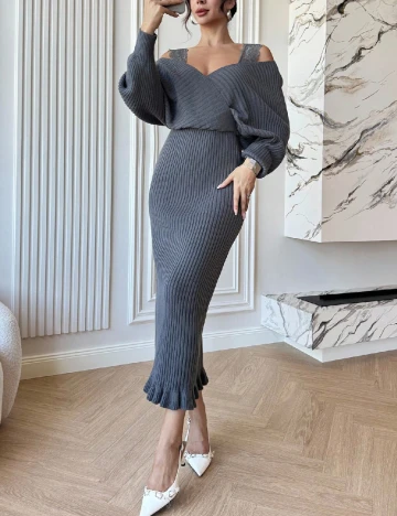 Rochie medie SHEIN, gri