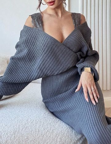 Rochie medie SHEIN, gri