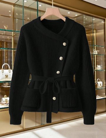 Cardigan SHEIN, negru