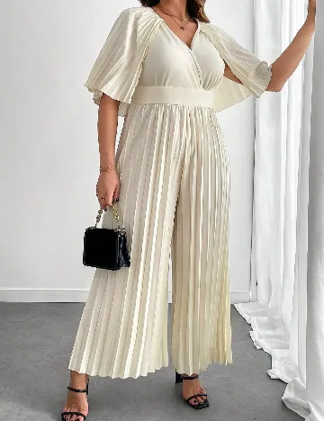 Salopeta SHEIN CURVE, ecru