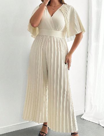 Salopeta SHEIN CURVE, ecru