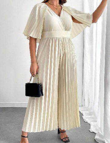 Salopeta SHEIN CURVE, ecru