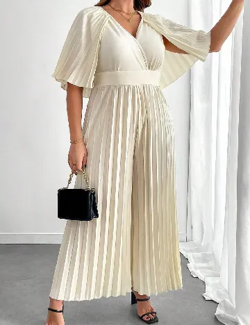 Salopeta SHEIN CURVE, ecru