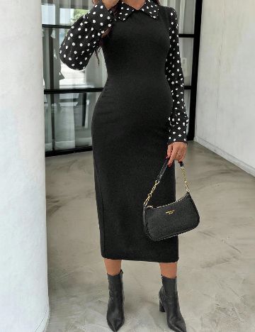 Rochie medie SHEIN Maternity, negru