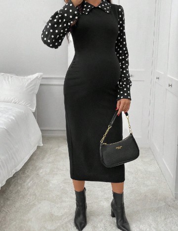 Rochie medie SHEIN Maternity, negru