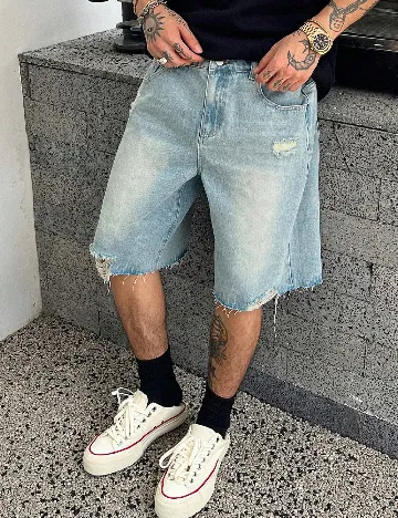 Pantaloni scurti SHEIN, albastru