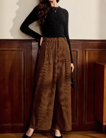 Pantaloni SHEIN, maro