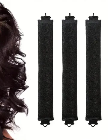 Set ondulatoare fără caldura 3 bucati SHEIN, negru