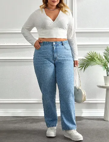 Blugi SHEIN CURVE, albastru