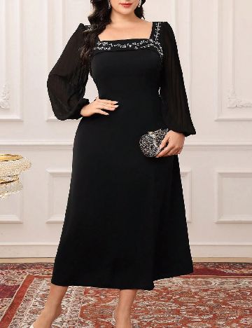 Rochie medie SHEIN CURVE, negru