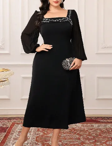 Rochie medie SHEIN CURVE, negru