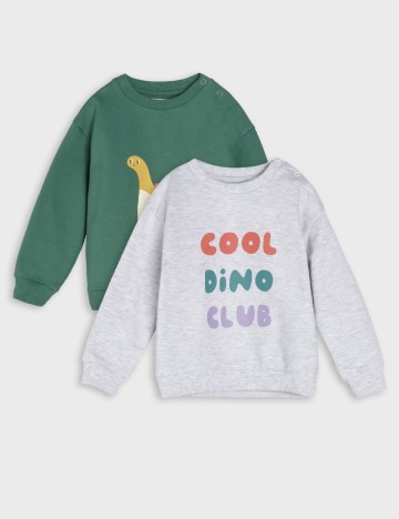 Set bluze 2 bucati Sinsay, gri/verde