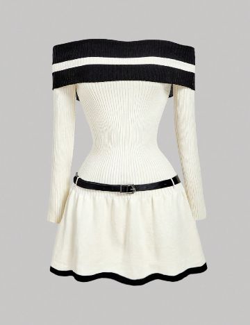 Rochie scurta SHEIN, ecru