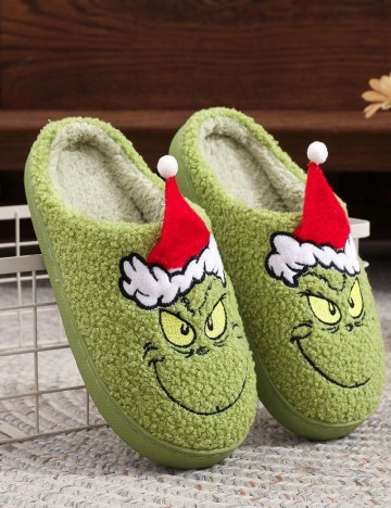 Papuci de Casa SHEIN, verde