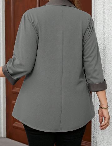 Blazer SHEIN CURVE, gri