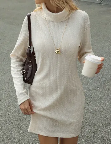 Rochie scurta SHEIN, ecru