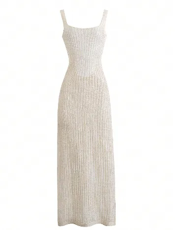 Rochie de plaja SHEIN, crem