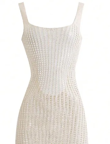 Rochie de plaja SHEIN, crem