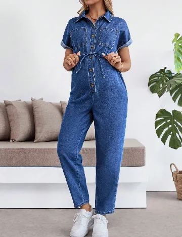 Salopeta SHEIN Maternity, bleumarin