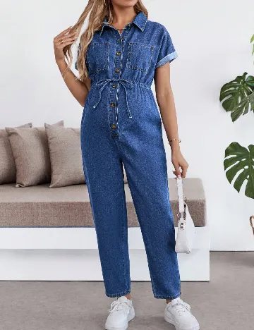 Salopeta SHEIN Maternity, bleumarin