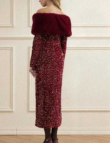 Rochie medie Aveloria, visiniu