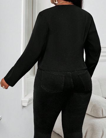 Blazer SHEIN CURVE, negru