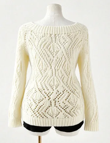 Pulover SHEIN CURVE, ecru