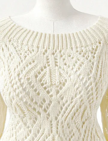 Pulover SHEIN CURVE, ecru