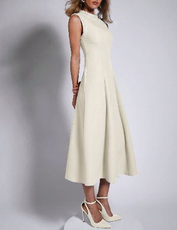 Rochie medie SHEIN, ecru