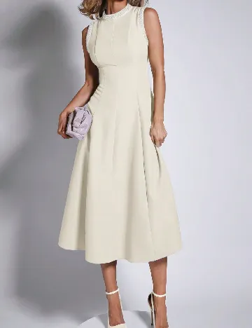 Rochie medie SHEIN, ecru