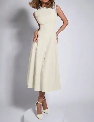 Rochie medie SHEIN, ecru